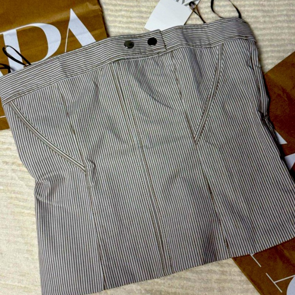 New ZARA Stripe Bandeau Top - Picture 8 of 9